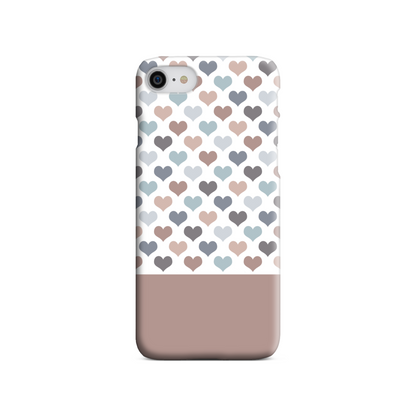 Mocca Hearts Slim Phone Case