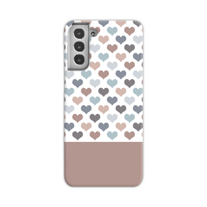 Mocca Hearts Slim Phone Case