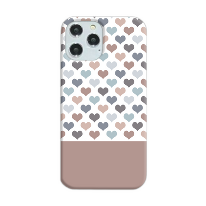 Mocca Hearts Slim Phone Case