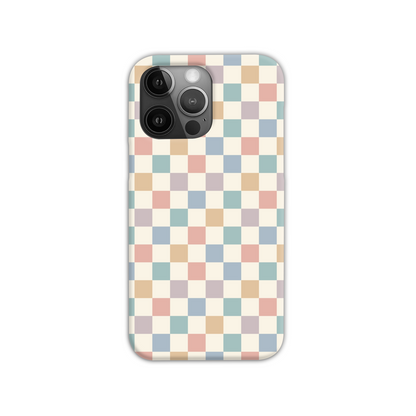 Pastel Multi Check Slim Phone Case