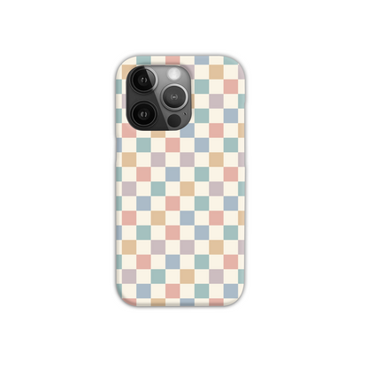 Pastel Multi Check Slim Phone Case