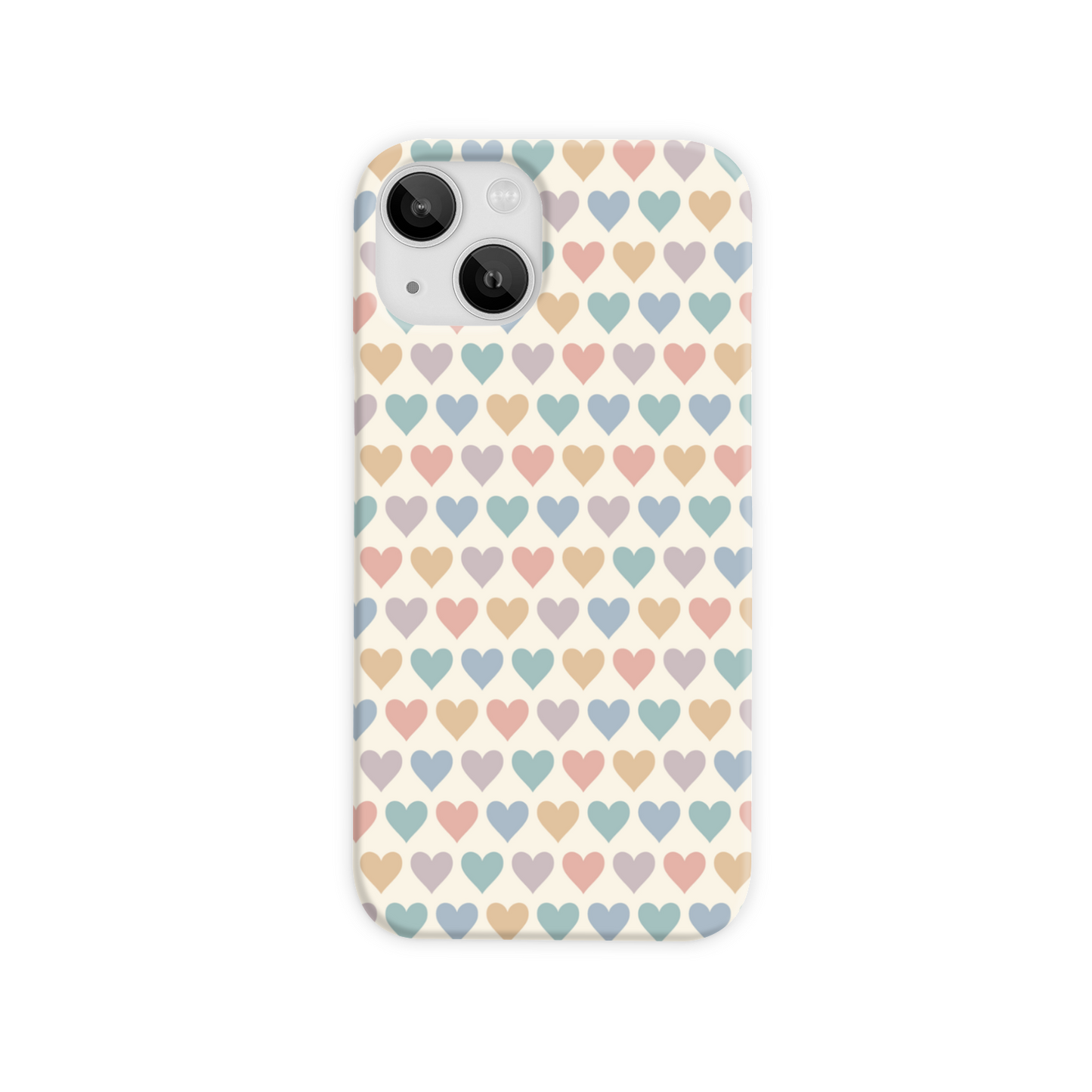 Pastel Multi Hearts Slim Phone Case