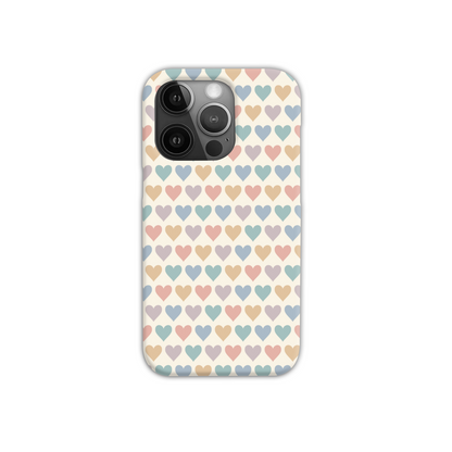 Pastel Multi Hearts Slim Phone Case