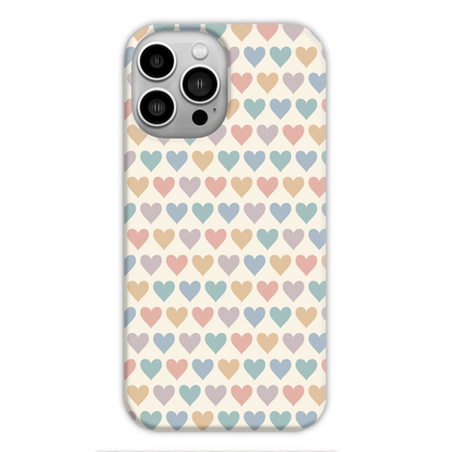 Pastel Multi Hearts Slim Phone Case
