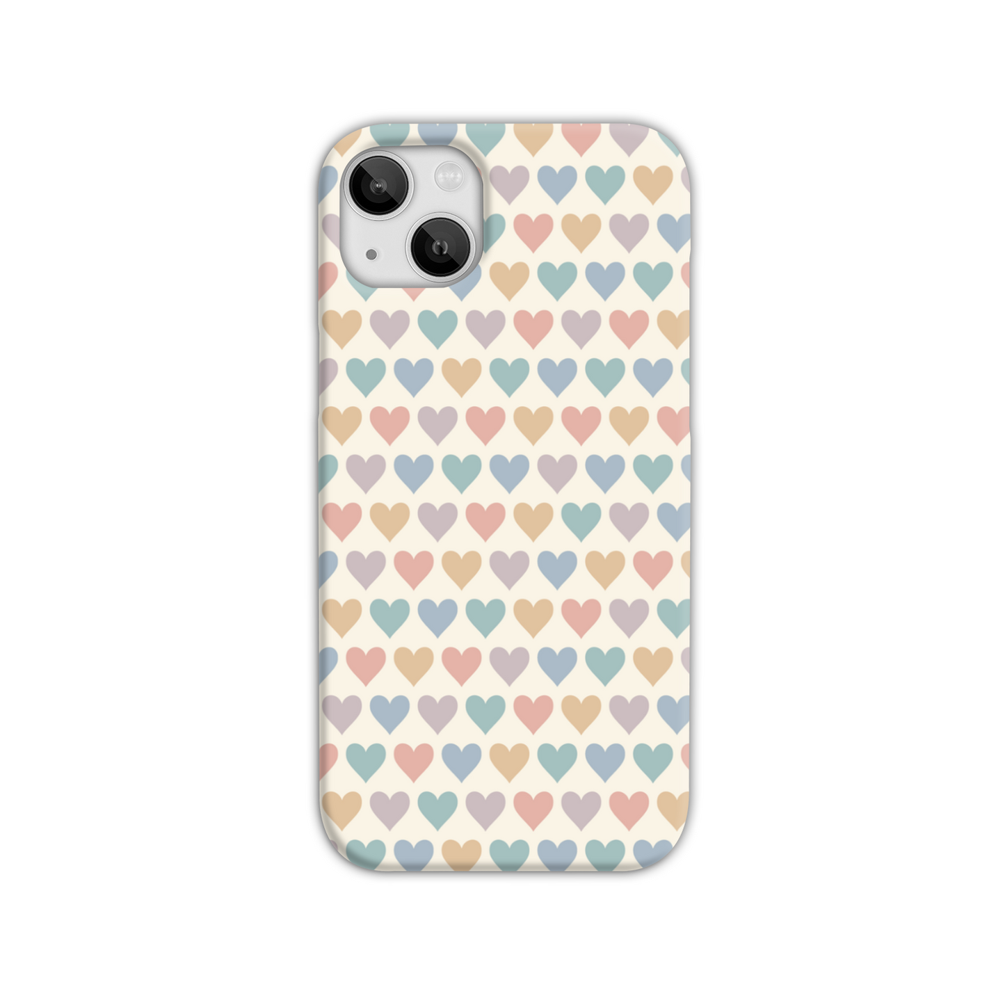 Pastel Multi Hearts Slim Phone Case