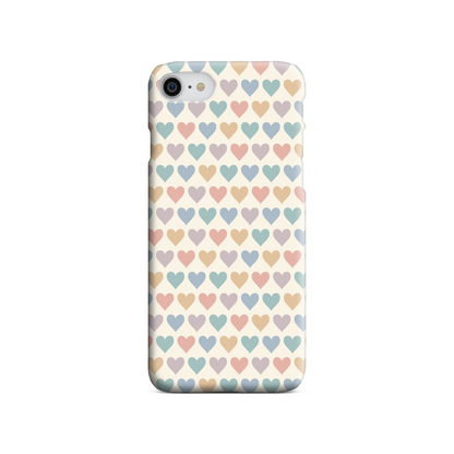 Pastel Multi Hearts Slim Phone Case