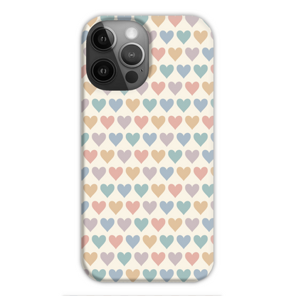 Pastel Multi Hearts Slim Phone Case