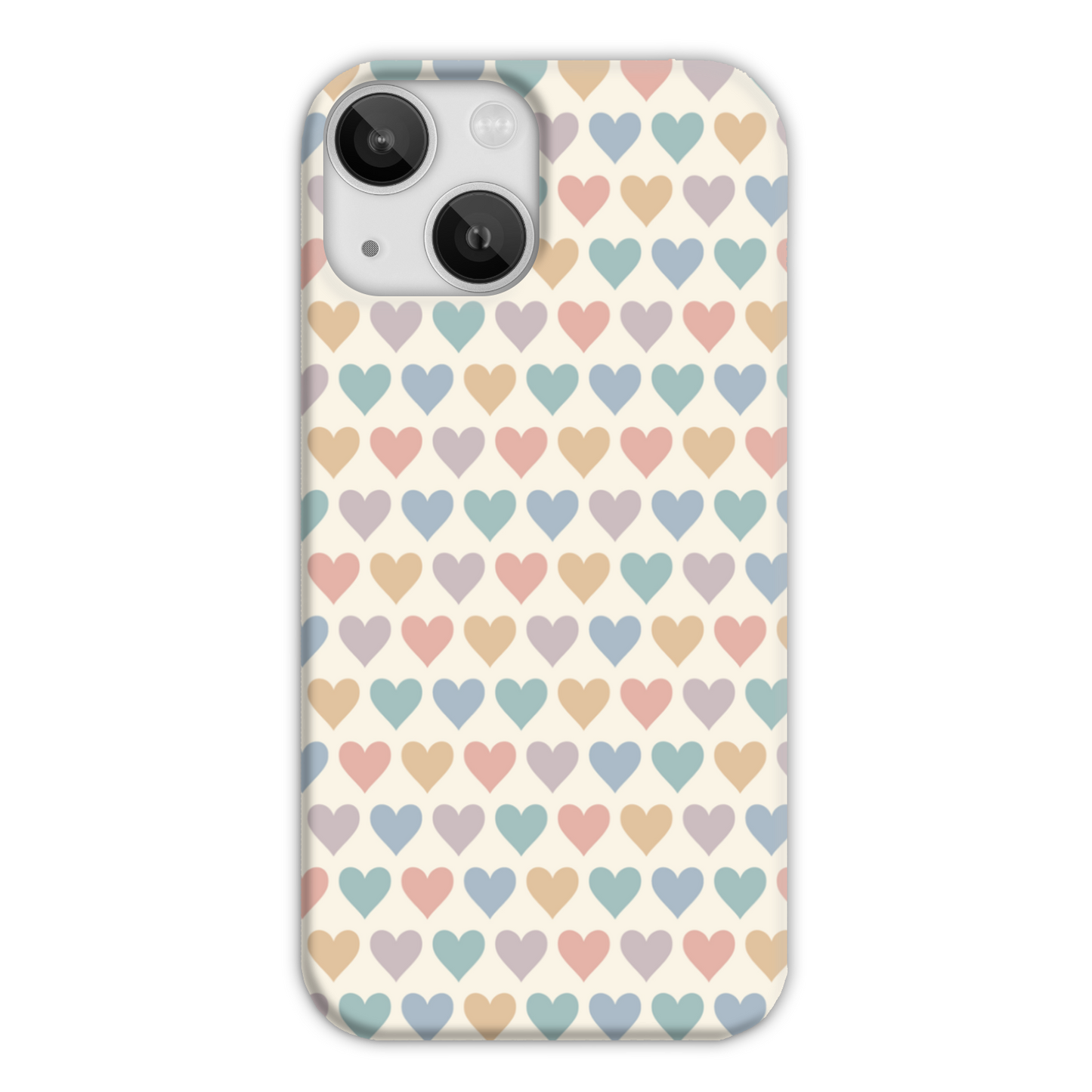 Pastel Multi Hearts Slim Phone Case