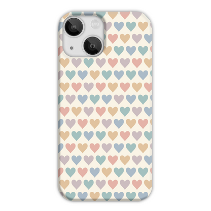 Pastel Multi Hearts Slim Phone Case