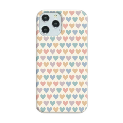 Pastel Multi Hearts Slim Phone Case