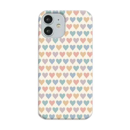 Pastel Multi Hearts Slim Phone Case