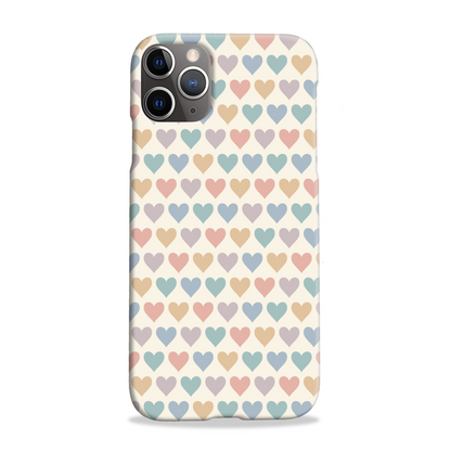 Pastel Multi Hearts Slim Phone Case