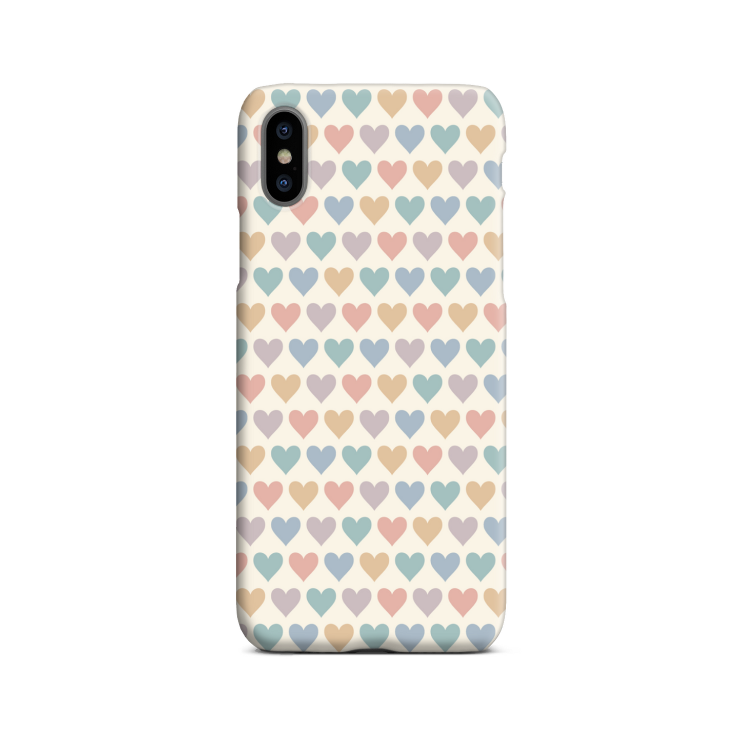 Pastel Multi Hearts Slim Phone Case