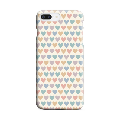 Pastel Multi Hearts Slim Phone Case
