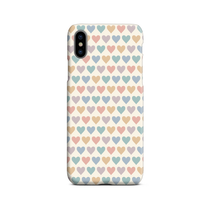 Pastel Multi Hearts Slim Phone Case