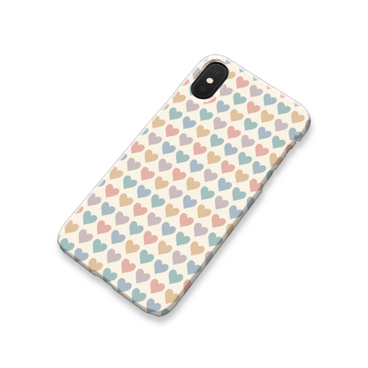 Pastel Multi Hearts Slim Phone Case