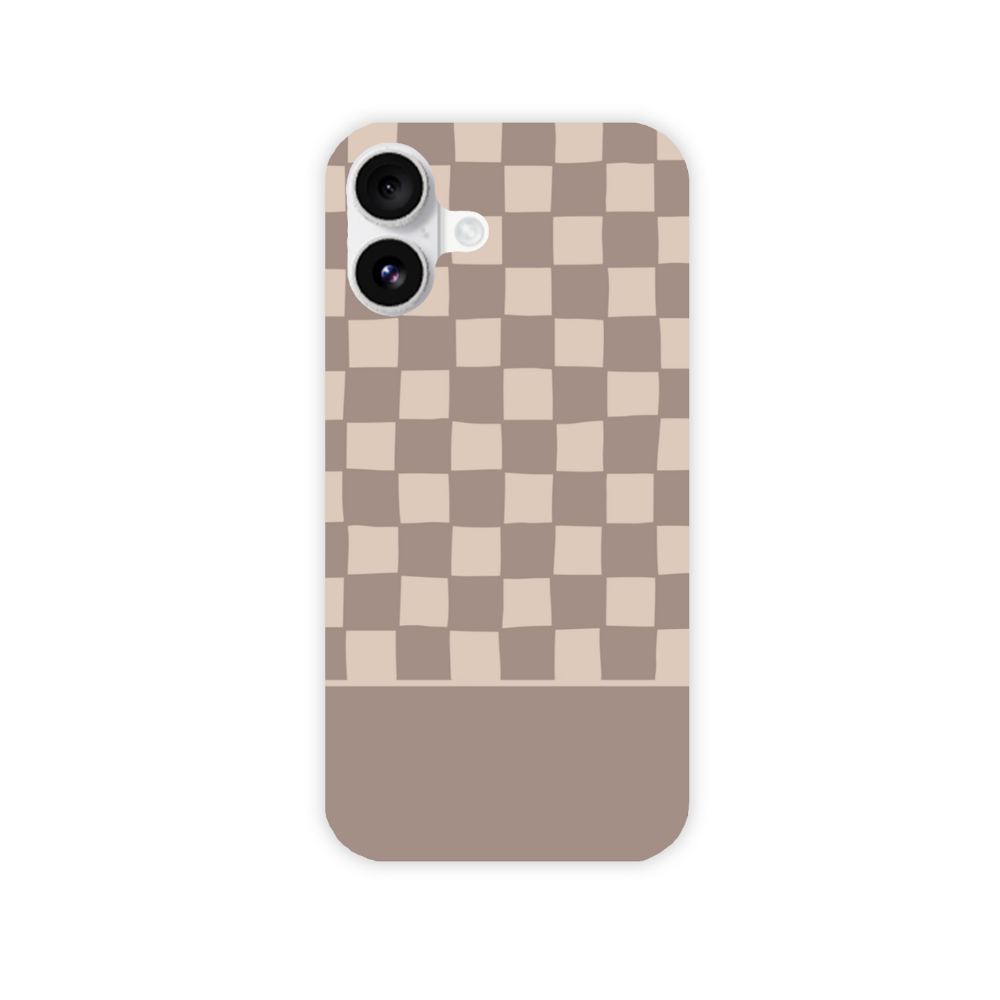 Mocca Wobbly Check Slim Phone Case