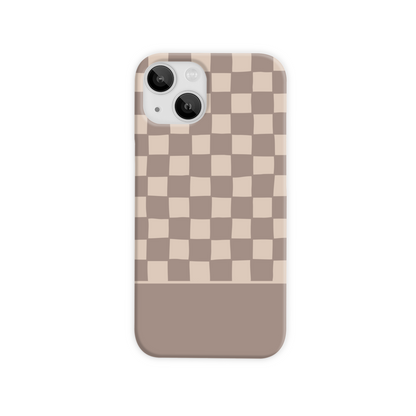 Mocca Wobbly Check Slim Phone Case