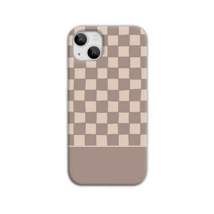 Mocca Wobbly Check Slim Phone Case