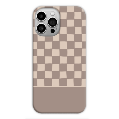 Mocca Wobbly Check Slim Phone Case