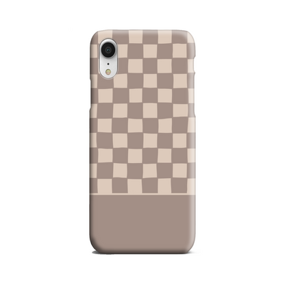 Mocca Wobbly Check Slim Phone Case