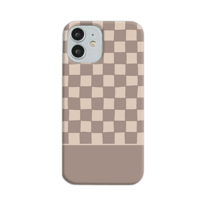 Mocca Wobbly Check Slim Phone Case