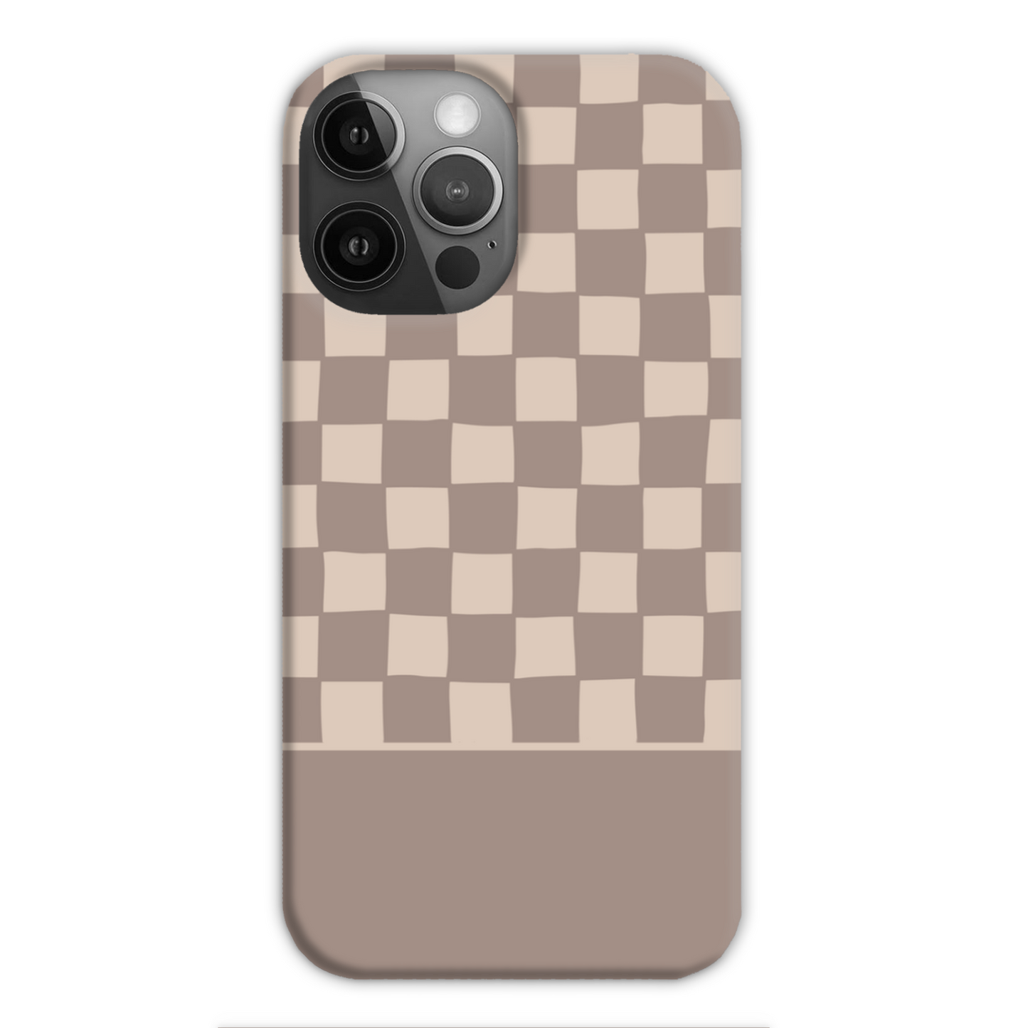 Mocca Wobbly Check Slim Phone Case