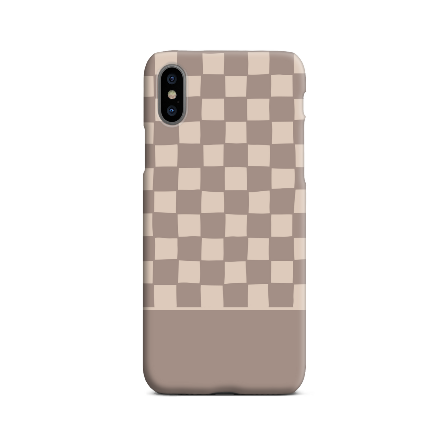 Mocca Wobbly Check Slim Phone Case