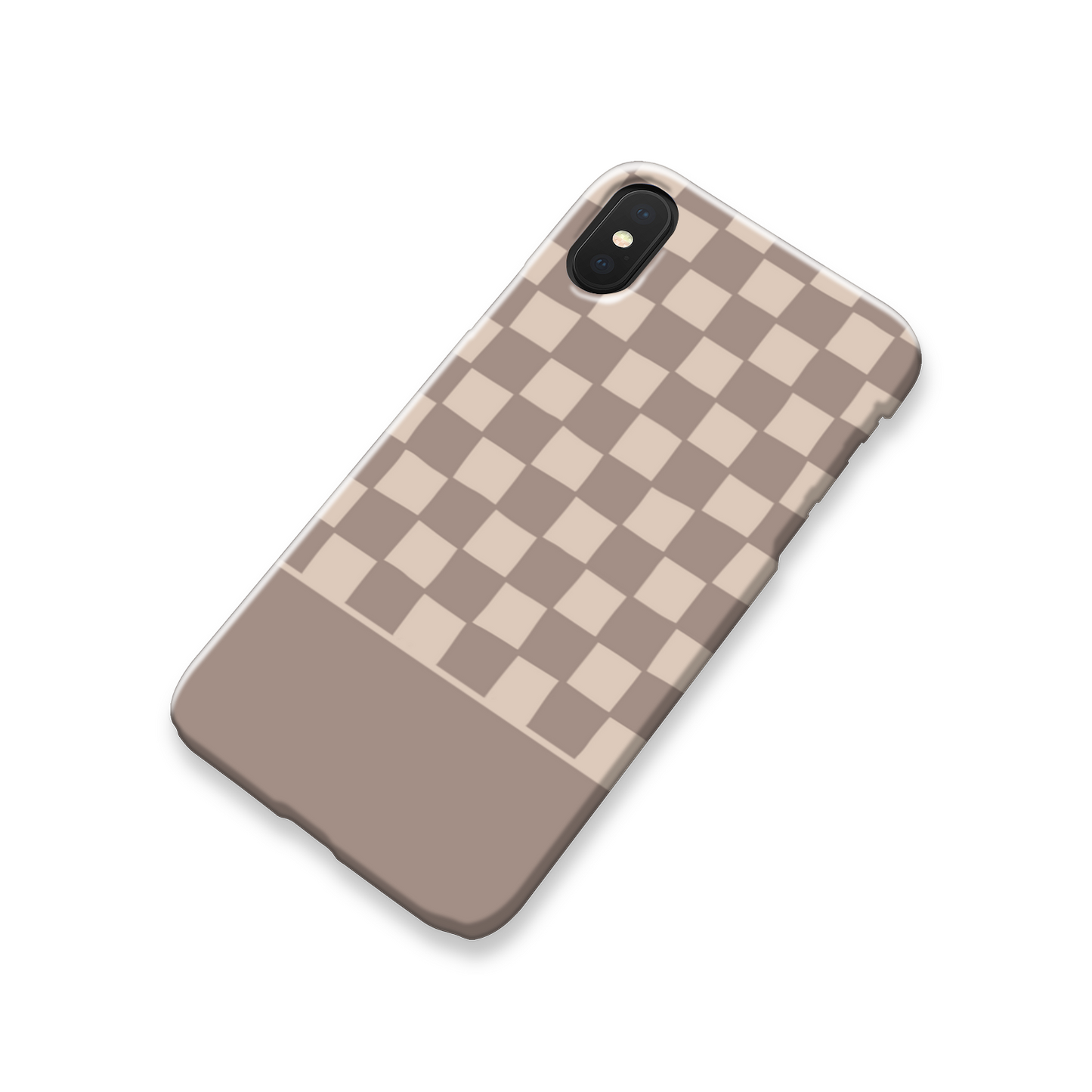 Mocca Wobbly Check Slim Phone Case