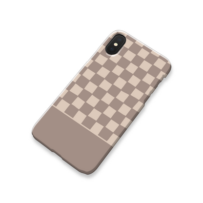 Mocca Wobbly Check Slim Phone Case