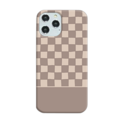 Mocca Wobbly Check Slim Phone Case
