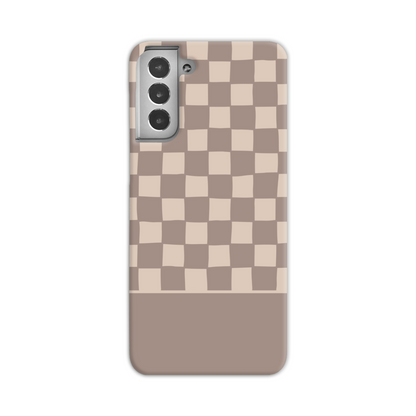 Mocca Wobbly Check Slim Phone Case