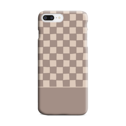 Mocca Wobbly Check Slim Phone Case
