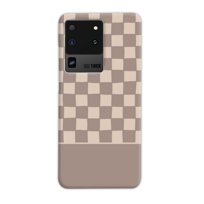 Mocca Wobbly Check Slim Phone Case