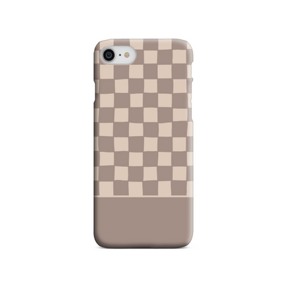 Mocca Wobbly Check Slim Phone Case
