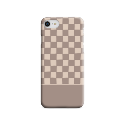 Mocca Wobbly Check Slim Phone Case