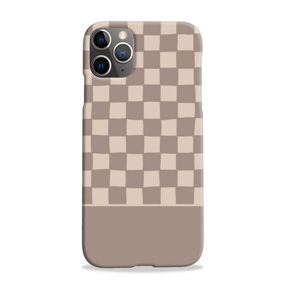 Mocca Wobbly Check Slim Phone Case