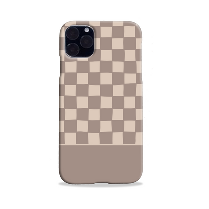 Mocca Wobbly Check Slim Phone Case