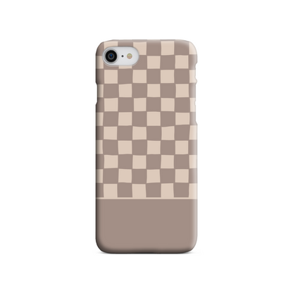 Mocca Wobbly Check Slim Phone Case