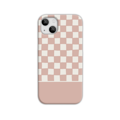 Pink Wobbly Check Slim Phone Case