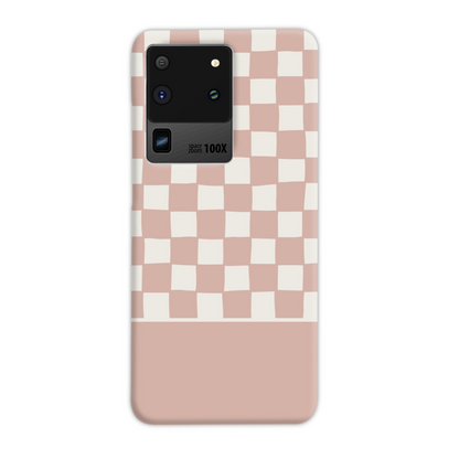 Pink Wobbly Check Slim Phone Case