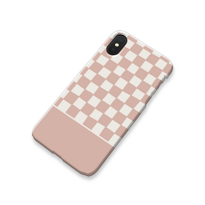 Pink Wobbly Check Slim Phone Case