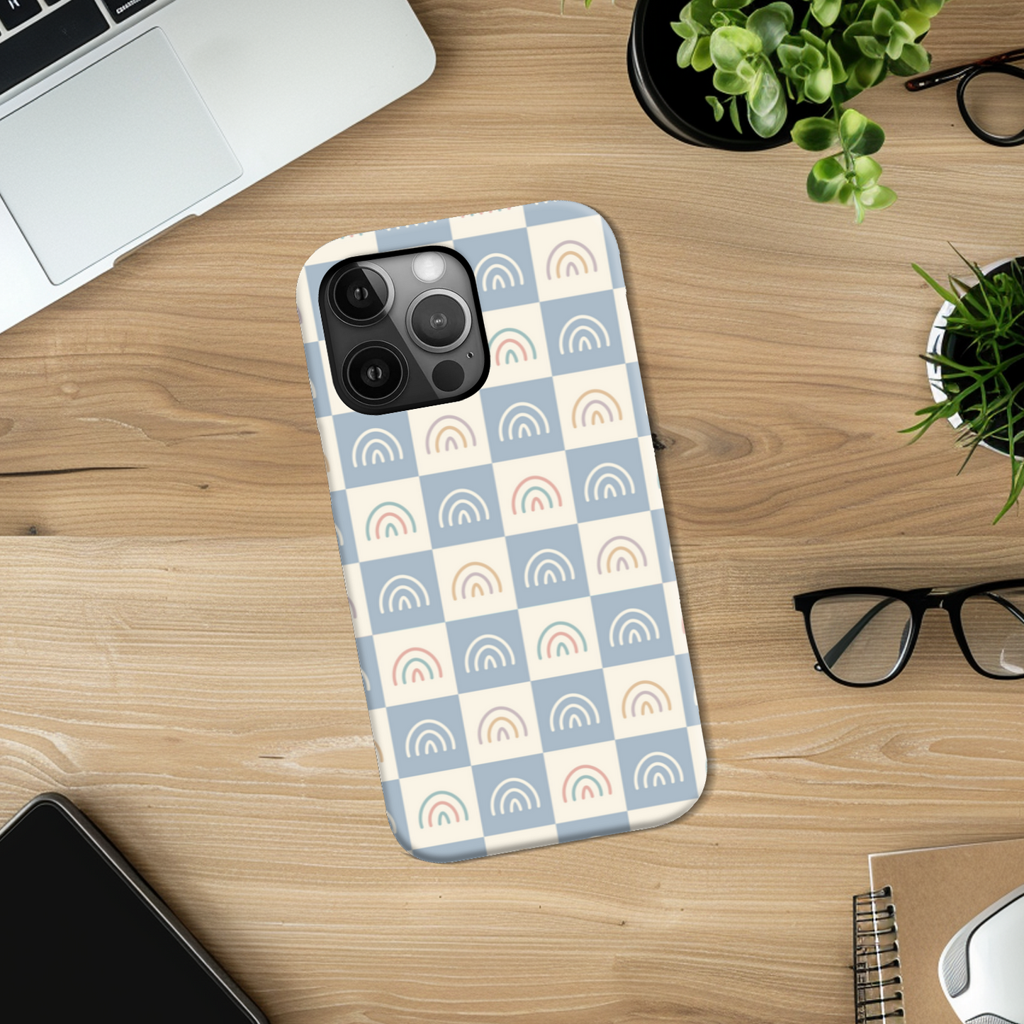 Rainbow Check Slim Phone Case