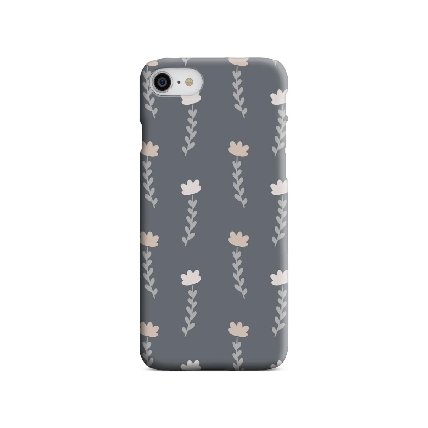 Grey Floral Slim Phone Case