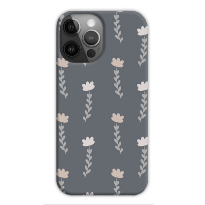 Grey Floral Slim Phone Case