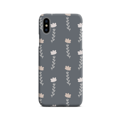 Grey Floral Slim Phone Case