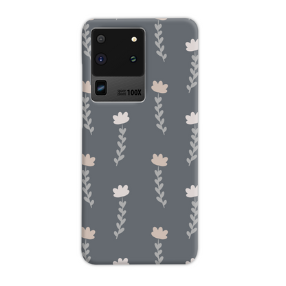 Grey Floral Slim Phone Case