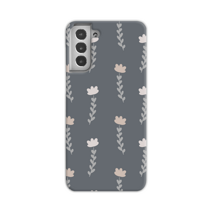 Grey Floral Slim Phone Case