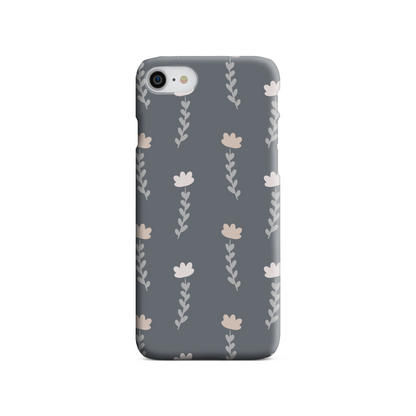 Grey Floral Slim Phone Case