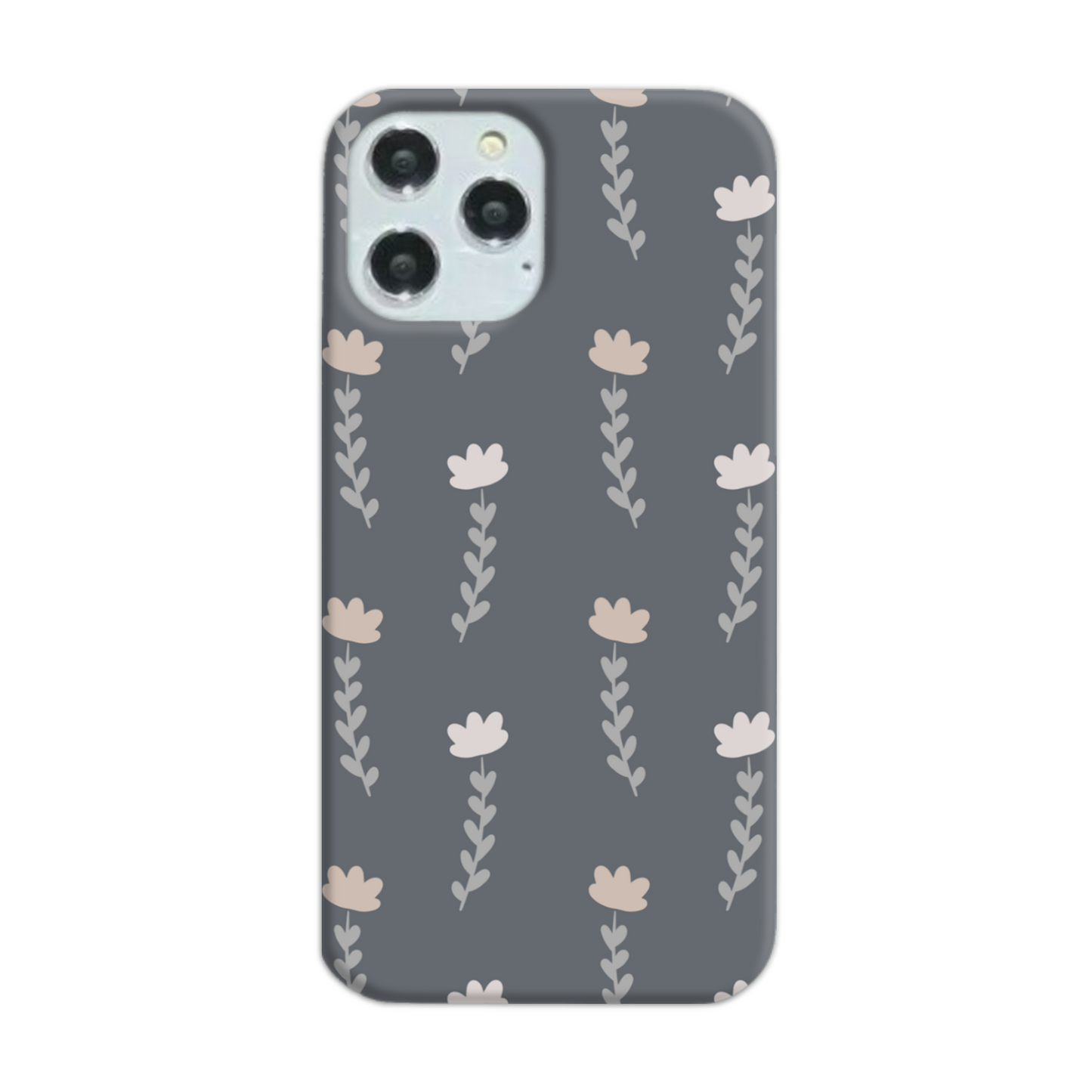 Grey Floral Slim Phone Case